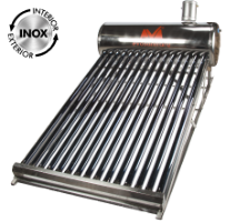 Sistem panou solar cu tuburi Vidate 1024-58 INOX Vt 166L, Vr 122L, T 15 buc D. 58x1800 mm