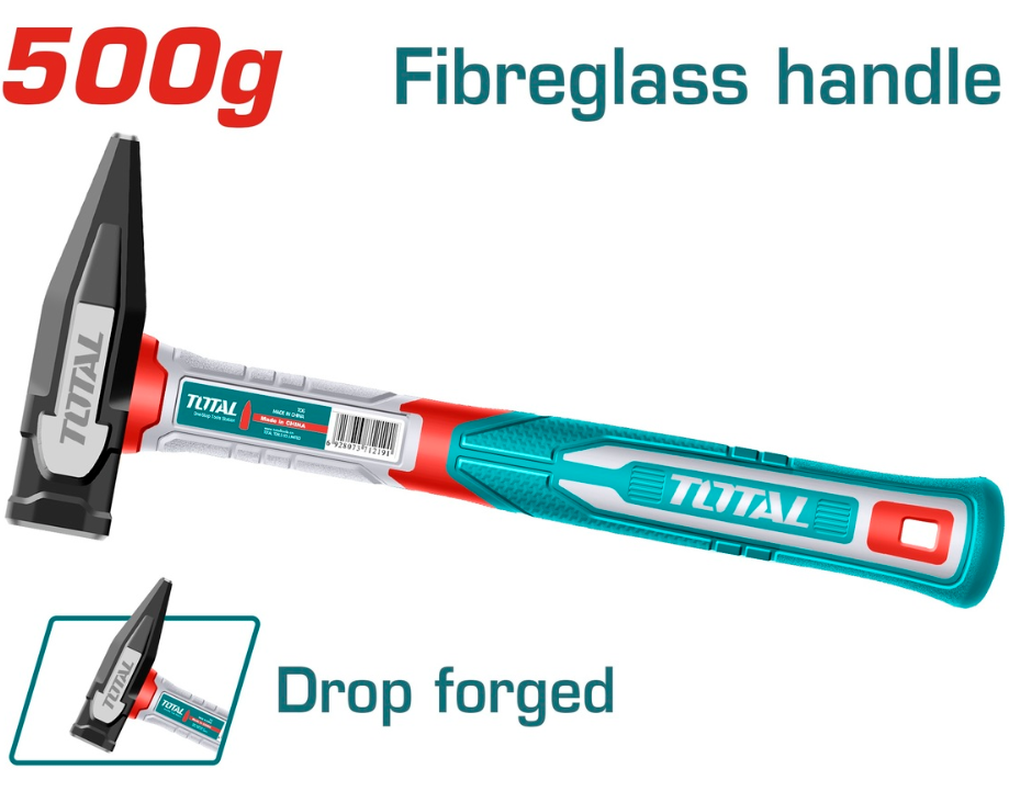 Ciocan de lacatuserie Total, maner fibra de sticla, 500g