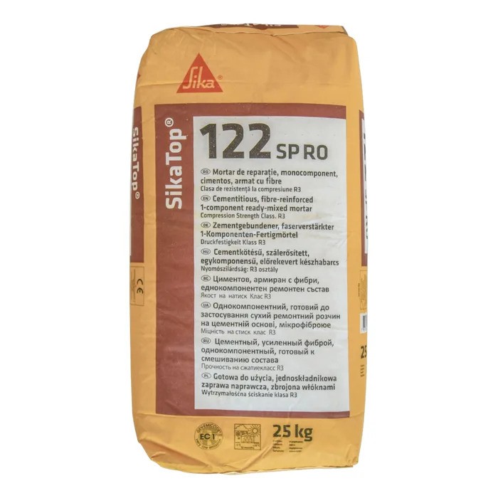SikaTop®-122 SP, mortar pentru reparatii, gri, interior / exterior, 25 kg