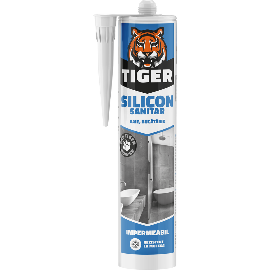 Silicon sanitar alb Tiger, 260 ml