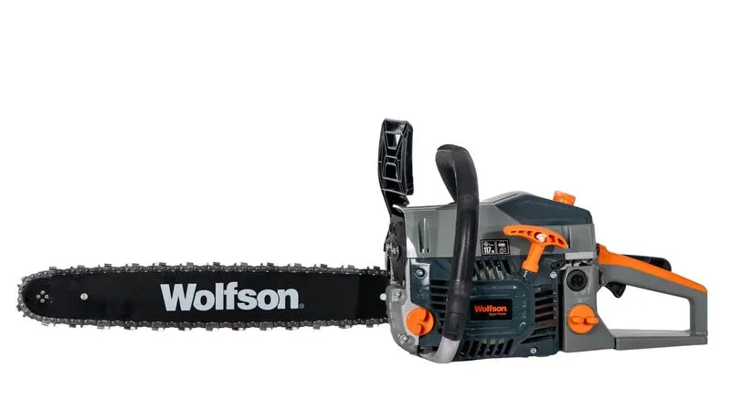 Drujbă pe benzină WOLFSON WFS0011, lungime șină 45 cm, 3.5 CP
