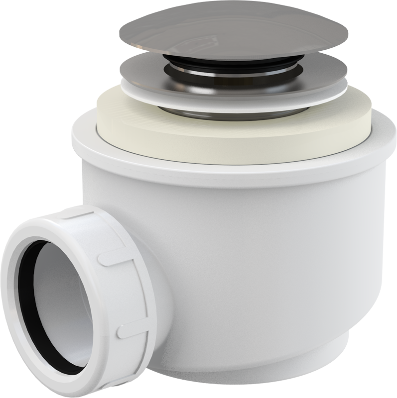 Sifon Cadita de Dus cu Mecanism Click Clack, Cromat