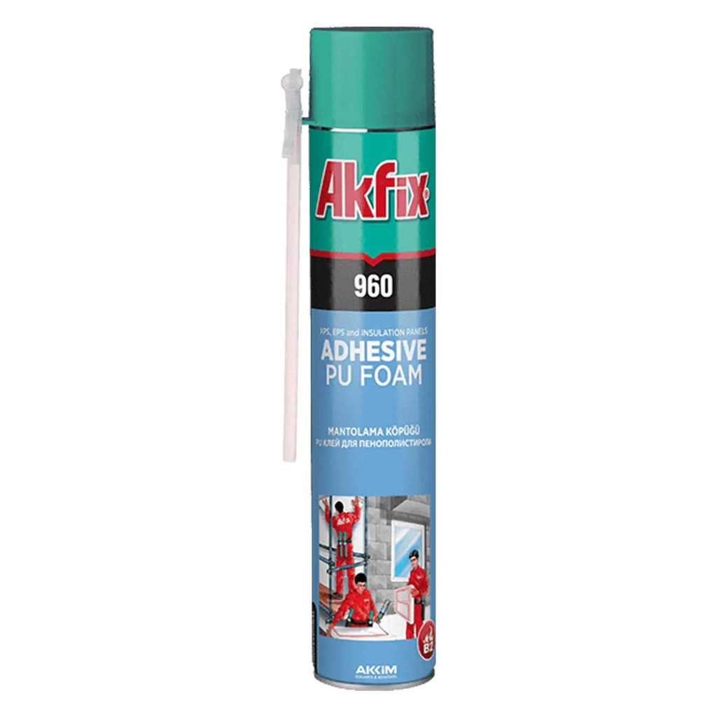 Adeziv/Spumă Akfix 960 pentru termosistem EPS si XPS aplicare manuală, 750 ml
