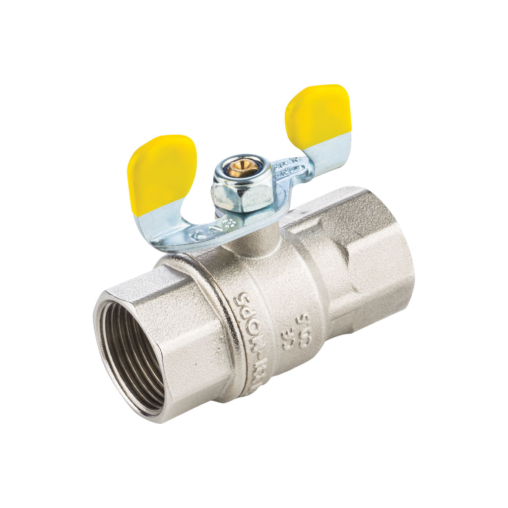 Robinet de gaz cu mâner fluture, fi-fi, 1/2”