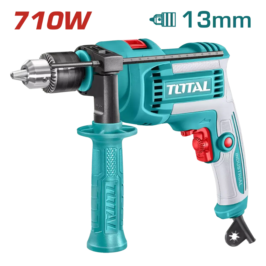 [P001993] Mașină de găurit cu percuție TOTAL TG1071366, 710 W max. 3000 r/min