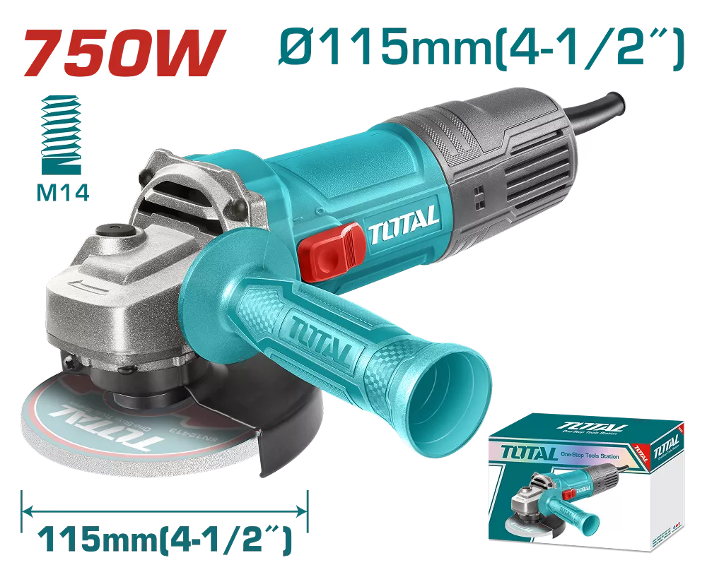 Polizor unghiular TOTAL TG10711556E, Ø 115 mm, 750 W