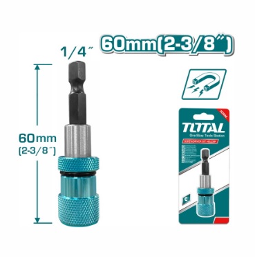 Prelungitor biți cu suport magnetic Total, 60 mm