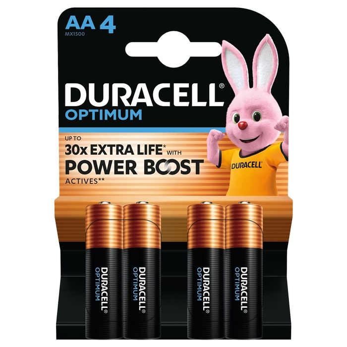 Baterii DURACELL Optimum AA, 4 buc