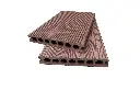 Placă Deck 3D Maro din WPC 148x23mm, L 3800mm, Structura cu Gol Rotund pentru Rezistenta Sporita.