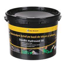 Membrană hidroizolatoare lichidă Den Bit Hydroseal S6 pe bază de bitum şi solvenți, 4.5 kg