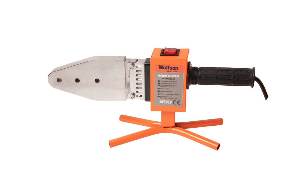 [P002430] WOLFSON - aparat pentru sudat tevi din PPR 800 wat, (6 bacuri) 20 -> 63 mm