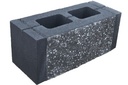 Boltar BAROC, element gard, 48x20x20 cm, negru