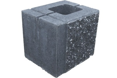 Boltar BAROC, element gard, 24x20x20 cm, negru