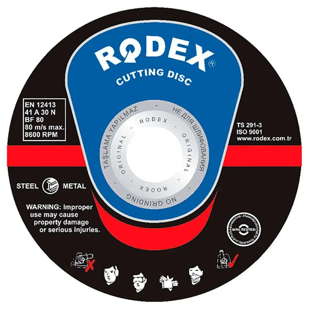 Disc de tăiere Rodex metal-inox, 125x1.2x22.23 mm