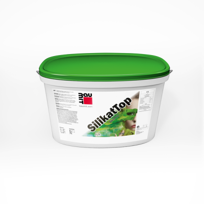 Tencuială decorativă silicatată Baumit SilikatTop 1,5 mm, găleată 25 kg
