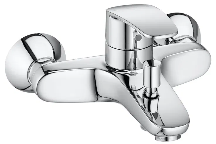 Baterie sanitara pentru cada sau dus Roca Monodin, Crom, Argintiu