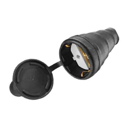 Cuplă pentru ștecher cu capac din cauciuc