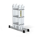 Scara Profesionala din aluminiu 4x3 trepte, 150 kg, universala echipata cu platforma
