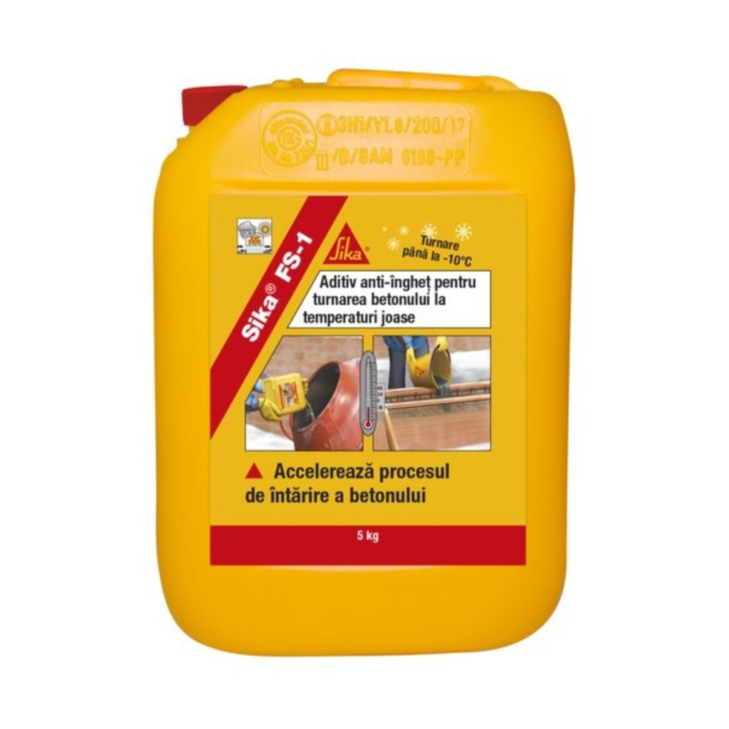 Aditiv anti-inghet, pentru turnări pe timp friguros Sika FS-1, 5 kg