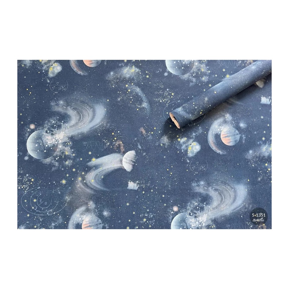 Tapet vinil COSMOS decor albastru inchis art. 5-1351