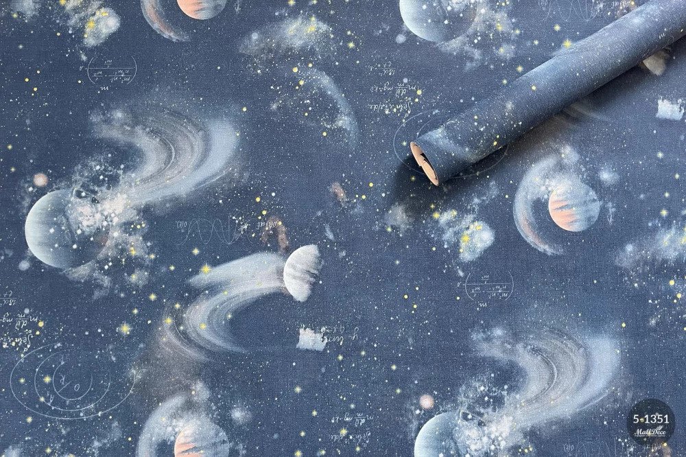 Tapet vinil COSMOS decor albastru inchis art. 5-1351