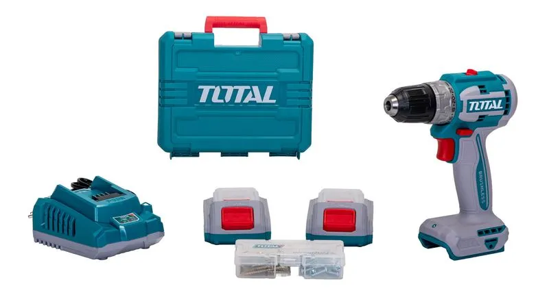 Mașină de găurit & înșurubat cu încărcător și 2 acumulatori, 20V-2.0AH LI-ION