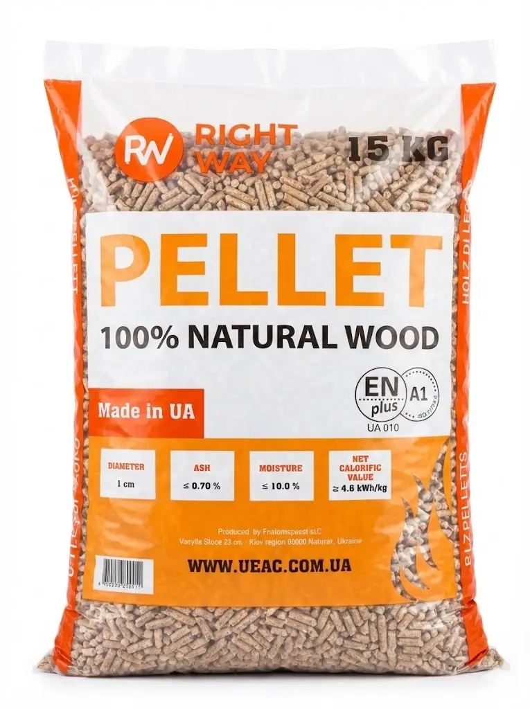 Peleti rumeguș rășinoase 6 mm – PELLET, ENplus A1, 15 kg/sac