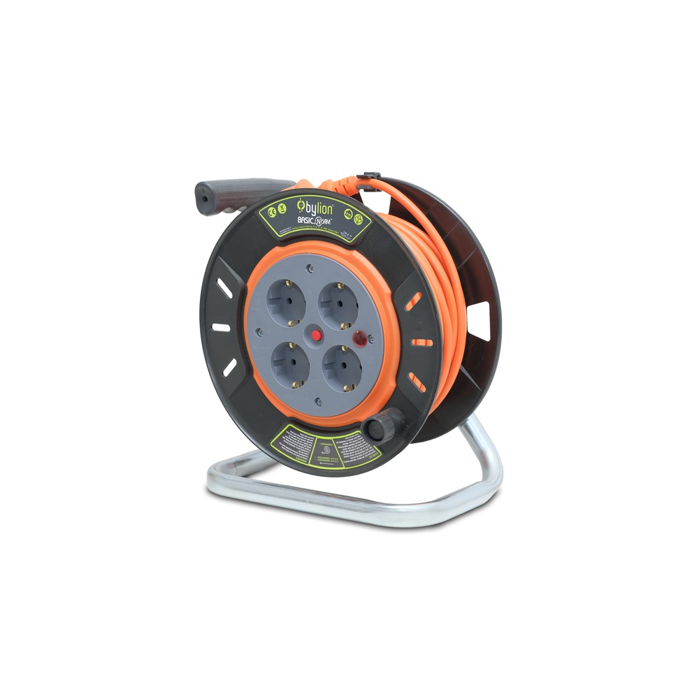 Derulator 4 prize 15 m, 3x1.5 mm IP44, Emfa