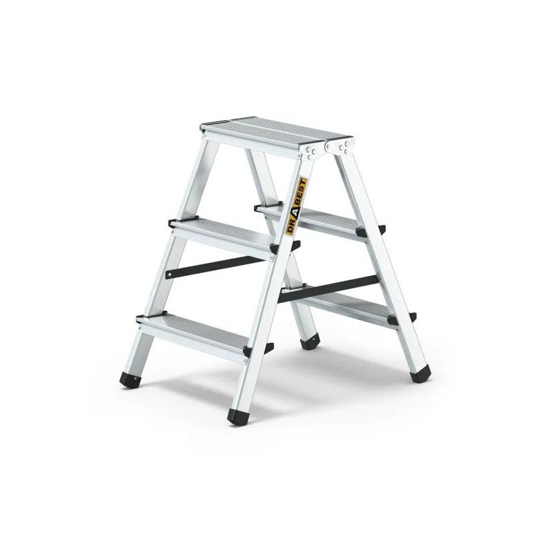 Scara din aluminiu, home, cu 2 fete, 3 trepte, 125 kg