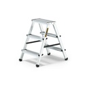 Scara din aluminiu, home, cu 2 fete, 3 trepte, 125 kg
