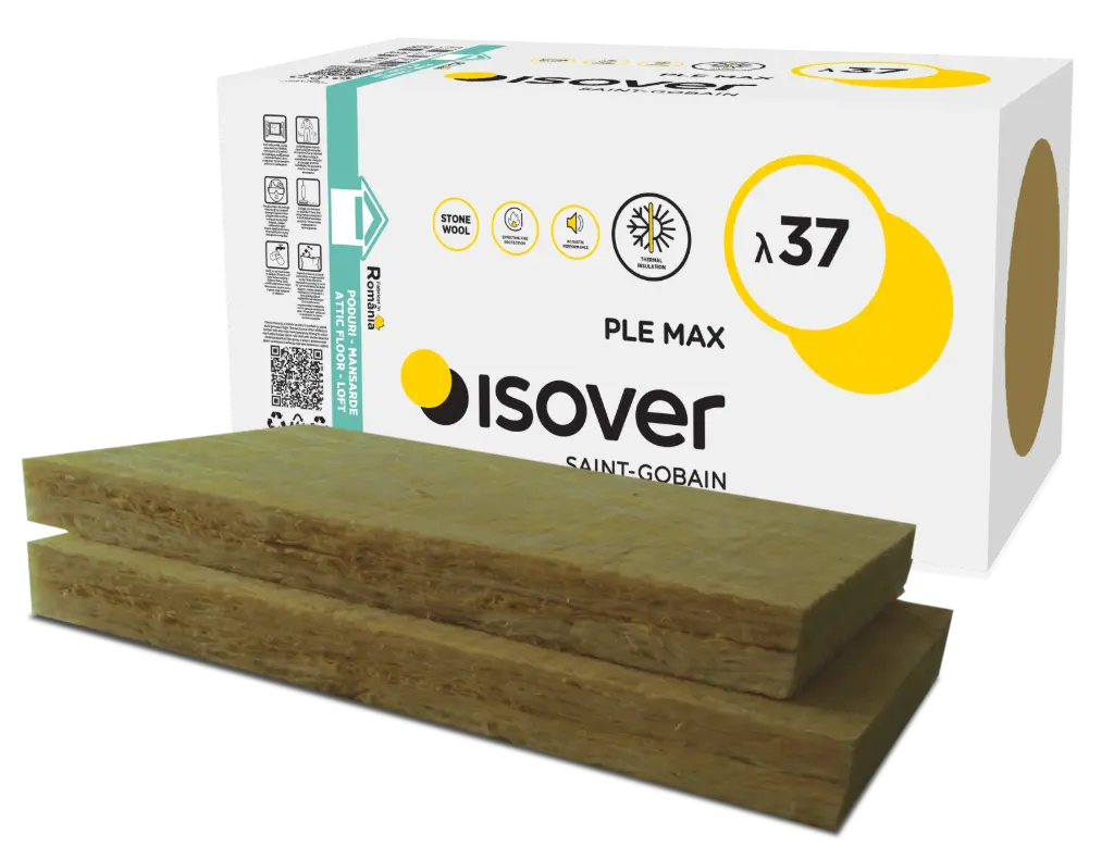 Vată minerală bazaltică Isover PLE-PLUS 150x600x1000 mm, 2,40 mp