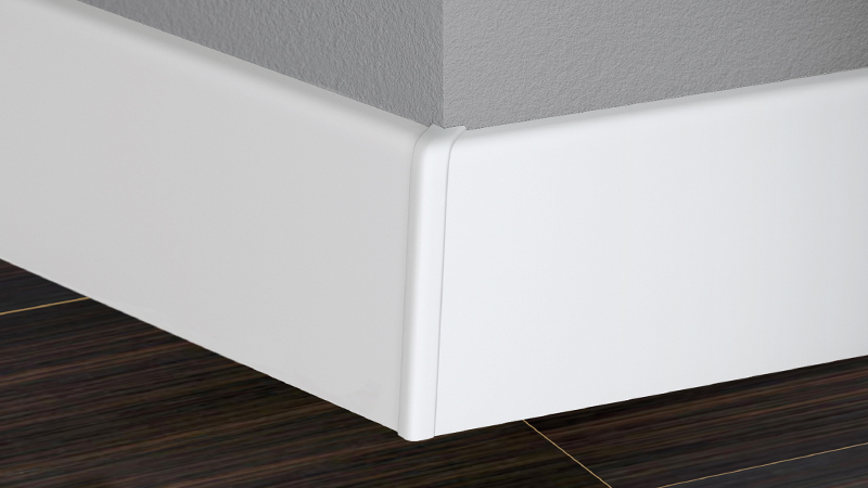 Colț exterior pentru plintă MDF, 60 mm, alb, 4 buc/set