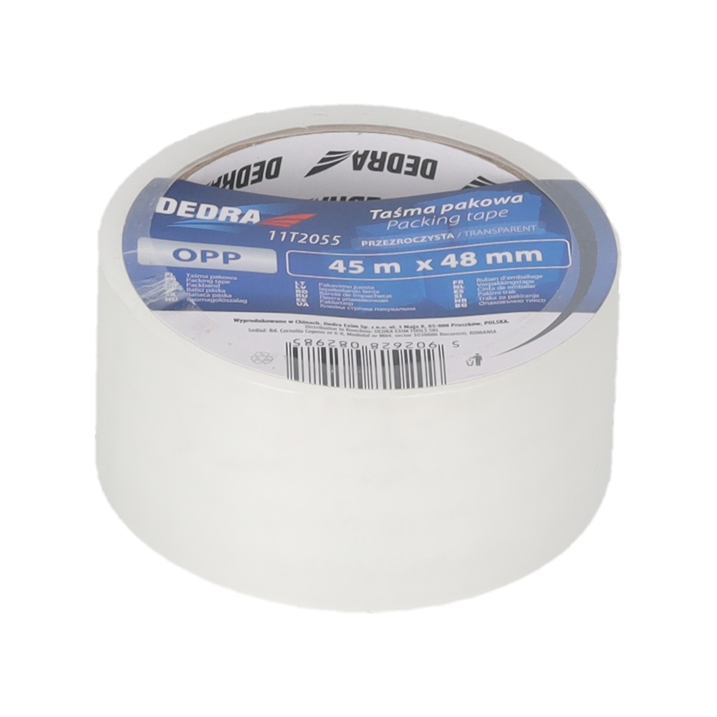 Bandă de împachetat, scotch transparentă 48 mmx45 m