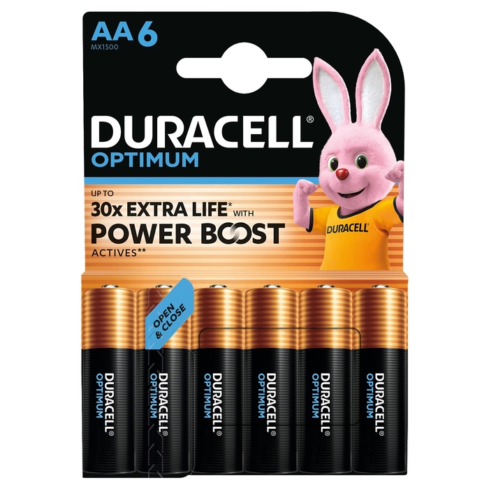 Baterii DURACELL Optimum AA, 6 buc