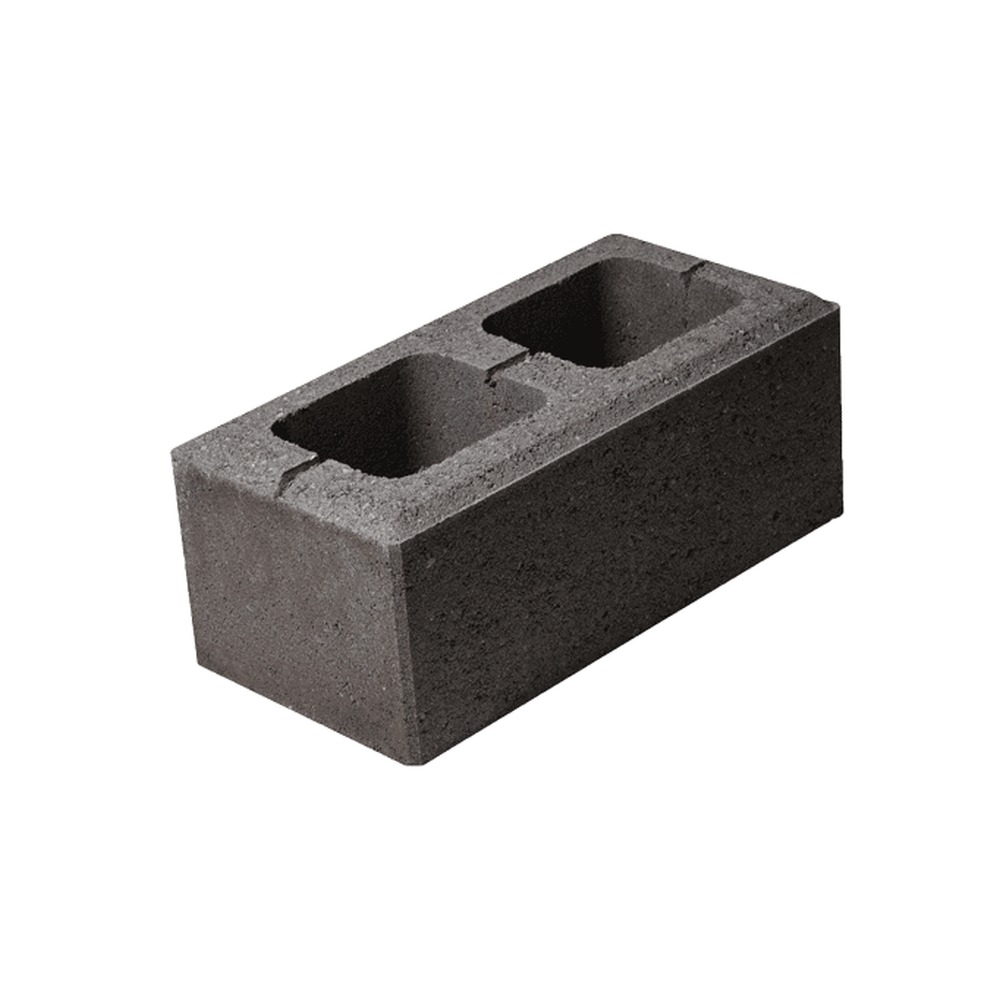 Boltar ROBUSTO, element gard negru, 40x20x16 cm