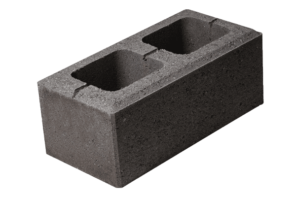 Boltar ROBUSTO, element gard negru, 40x20x16 cm