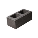 Boltar ROBUSTO, element gard negru, 40x20x16 cm