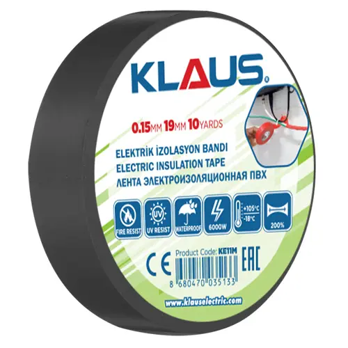 Bandă izolatoare Klaus, 19x0.15 mm, 10 ml