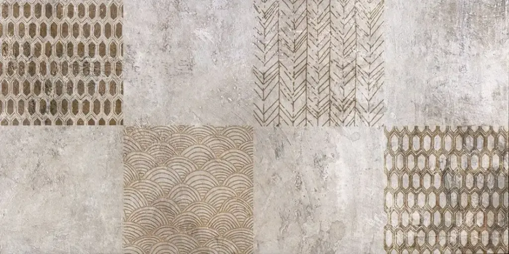 Gresie DECOR CRUST gri porțelanată, 60x30 cm, 1.26 mp