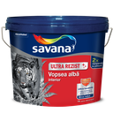 Vopsea ultra-lavabilă albă pentru interior Savana Ultra Rezist, 15 l
