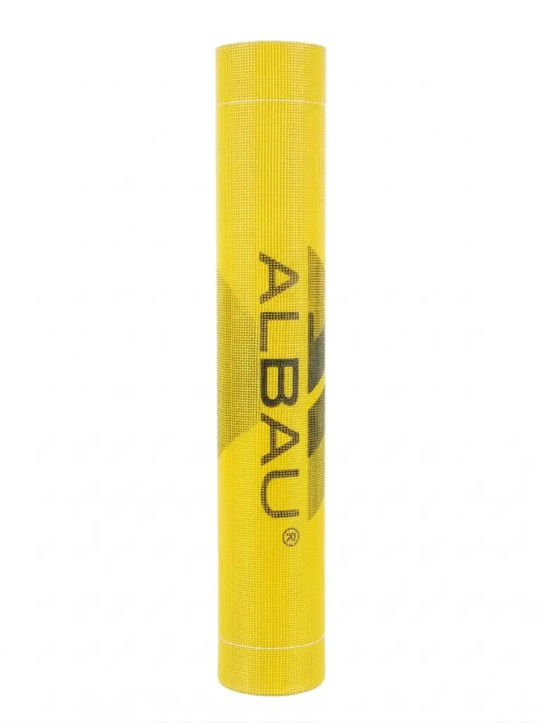 Plasă din fibră de sticlă, color galbenă, premium ALBAU 160 gr, 1.1x50 m