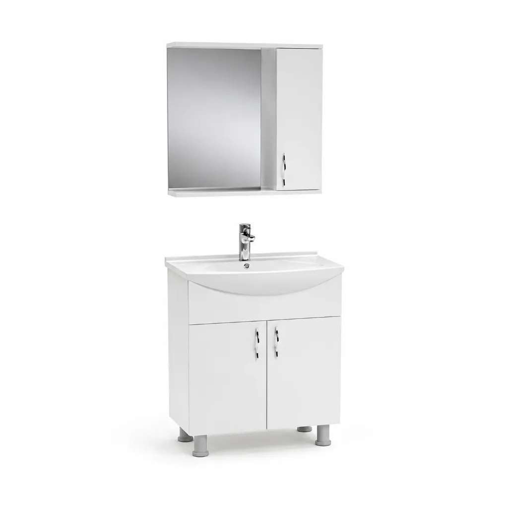 [P011100] Set baie Lores Extra Eco, alb, 55 cm