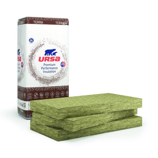 [P001367] Plăci din vată minerală, URSA TERRA 68 Ph, 100x1250x600 mm, 3.7 m2/pac