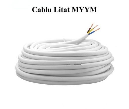 [P003399] Cablu electric MYYM (H05VV-F), 3x2.5 mmp, izolație PVC