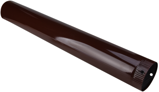 [P007419] Burlan șemineu/sobă emailat maro, Ø 120x900 mm