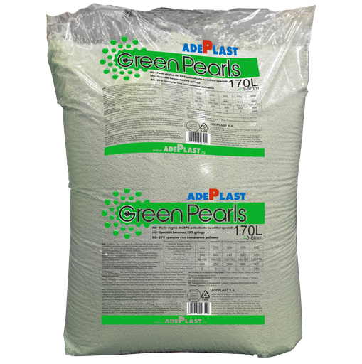 [P006879] Granule/perle polistiren ADEPLAST Green Pearls aditivate pentru șapă termoizolantă 250 litri