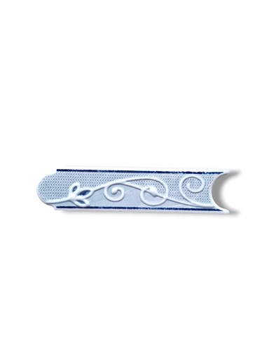 [P003213] List ceramic decor 200x50 mm, blue