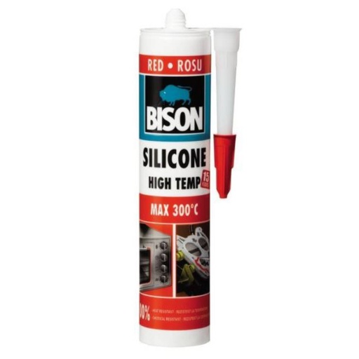 [ST_421] Silicon rezistent la temperaturi ridicate BISON High Temp, roșu, 280 ml