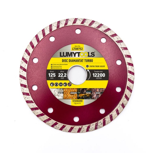 [P007851] Disc diamantat turbo, Ø 125x22x2 mm