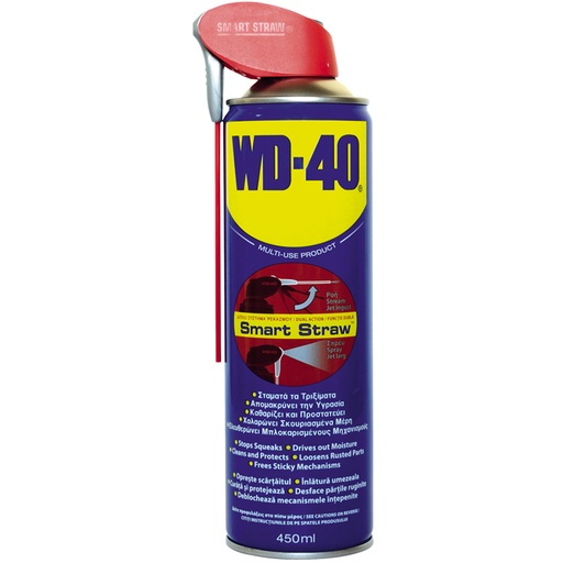 [P004521] Spray tehnic lubrifiant WD-40 Smart Straw, 450 ml